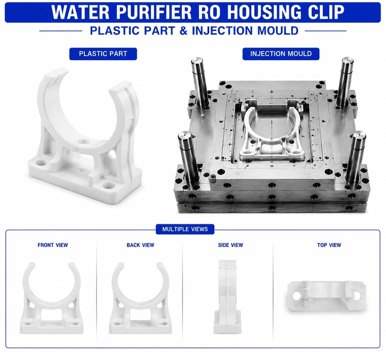 Water Purifier Plastic Ro Housing Clip